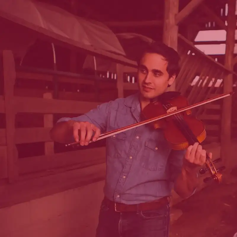 Douglas Waterbury-Tieman playing the violin