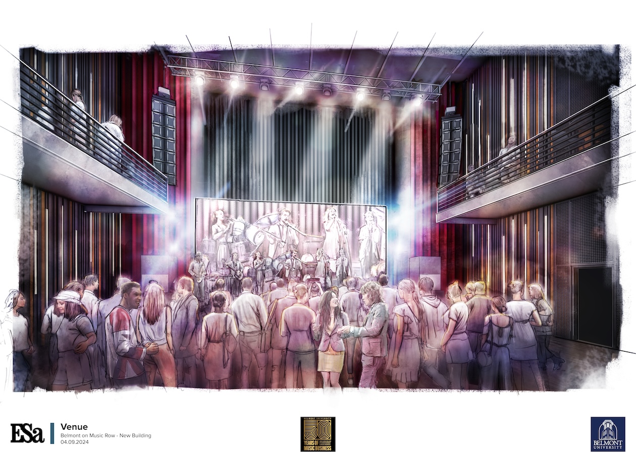 sketch of performance venue to hold more than 150 people