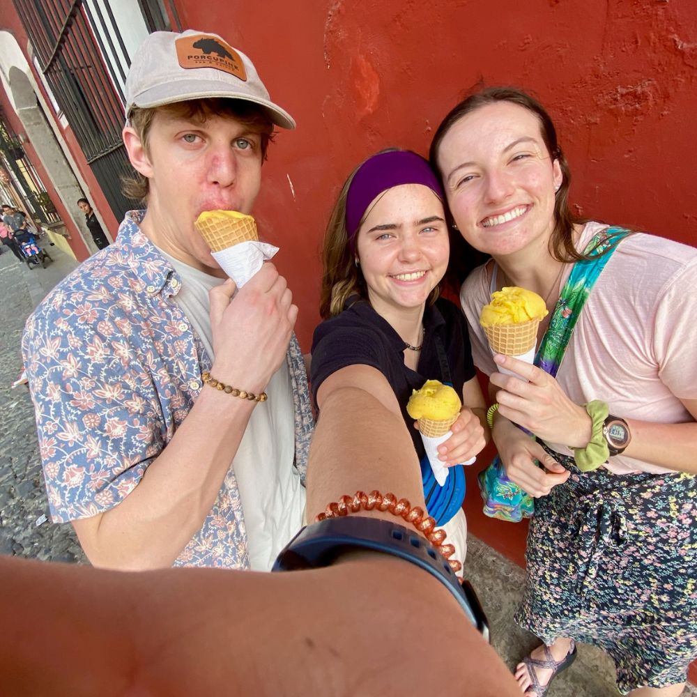 Belmont students enjoy ice cream in Guatemala