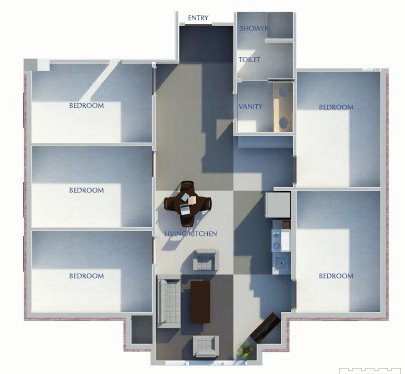 Dickens Hall Floorplan Option 2