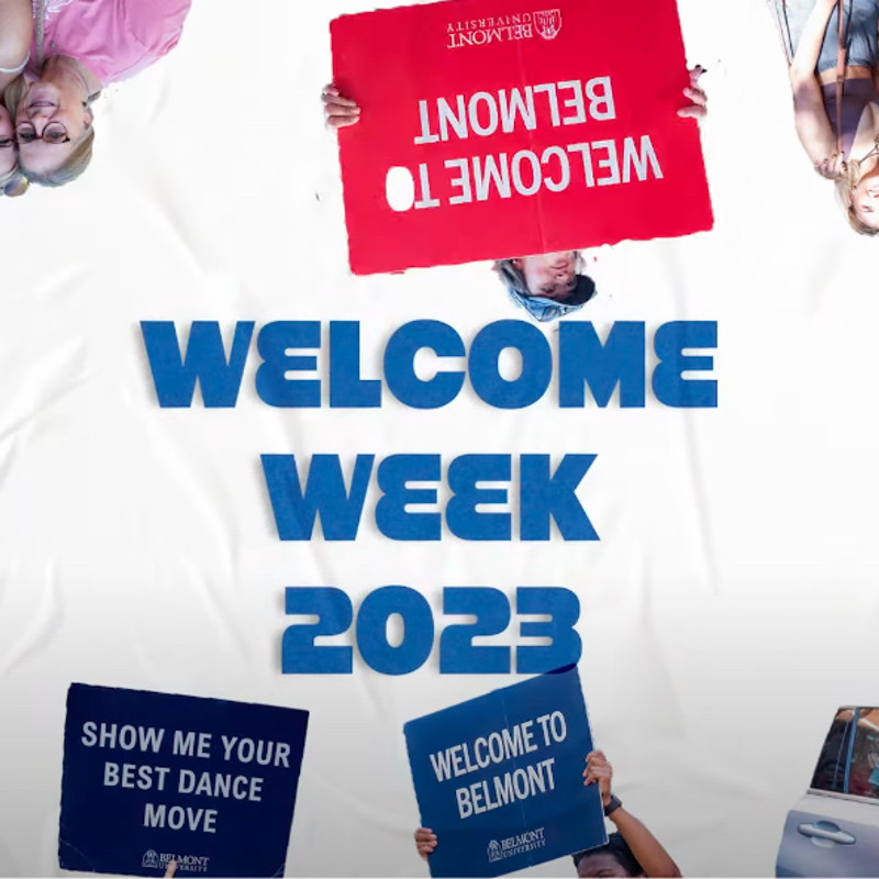 A graphic with the text Welcome Week 2023