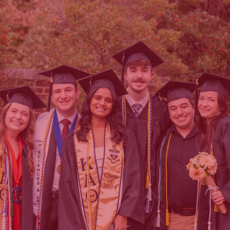Students at Belmont's graduation