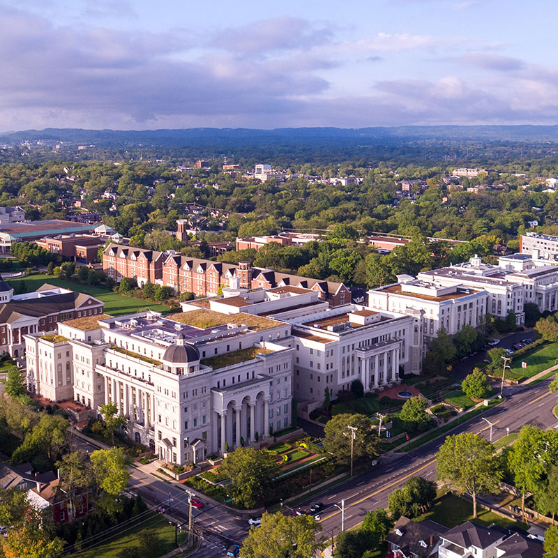 Aerial view of campus