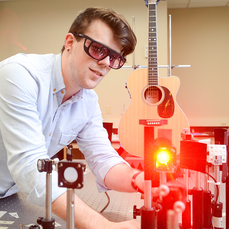 Student in lab