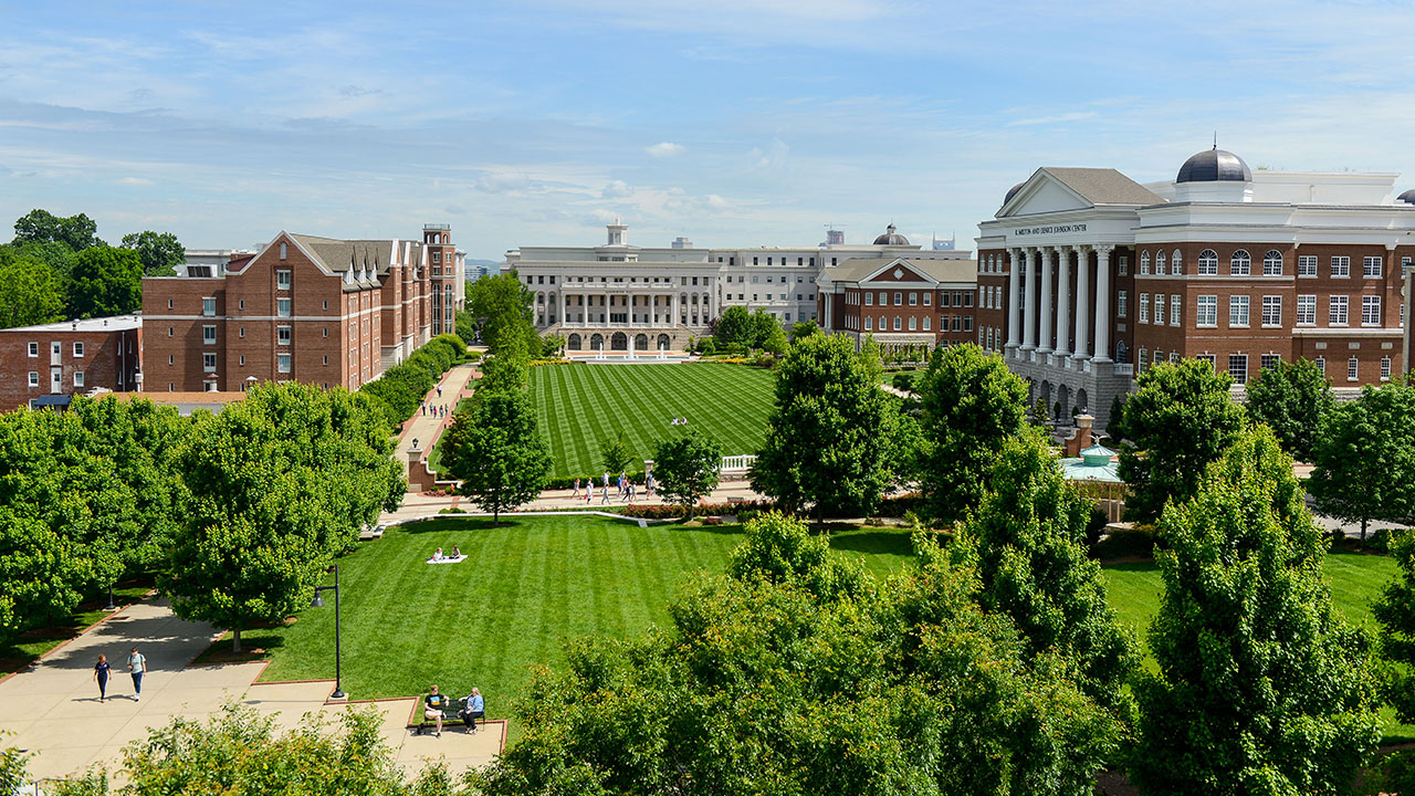 View of Belmont's Main Lawn