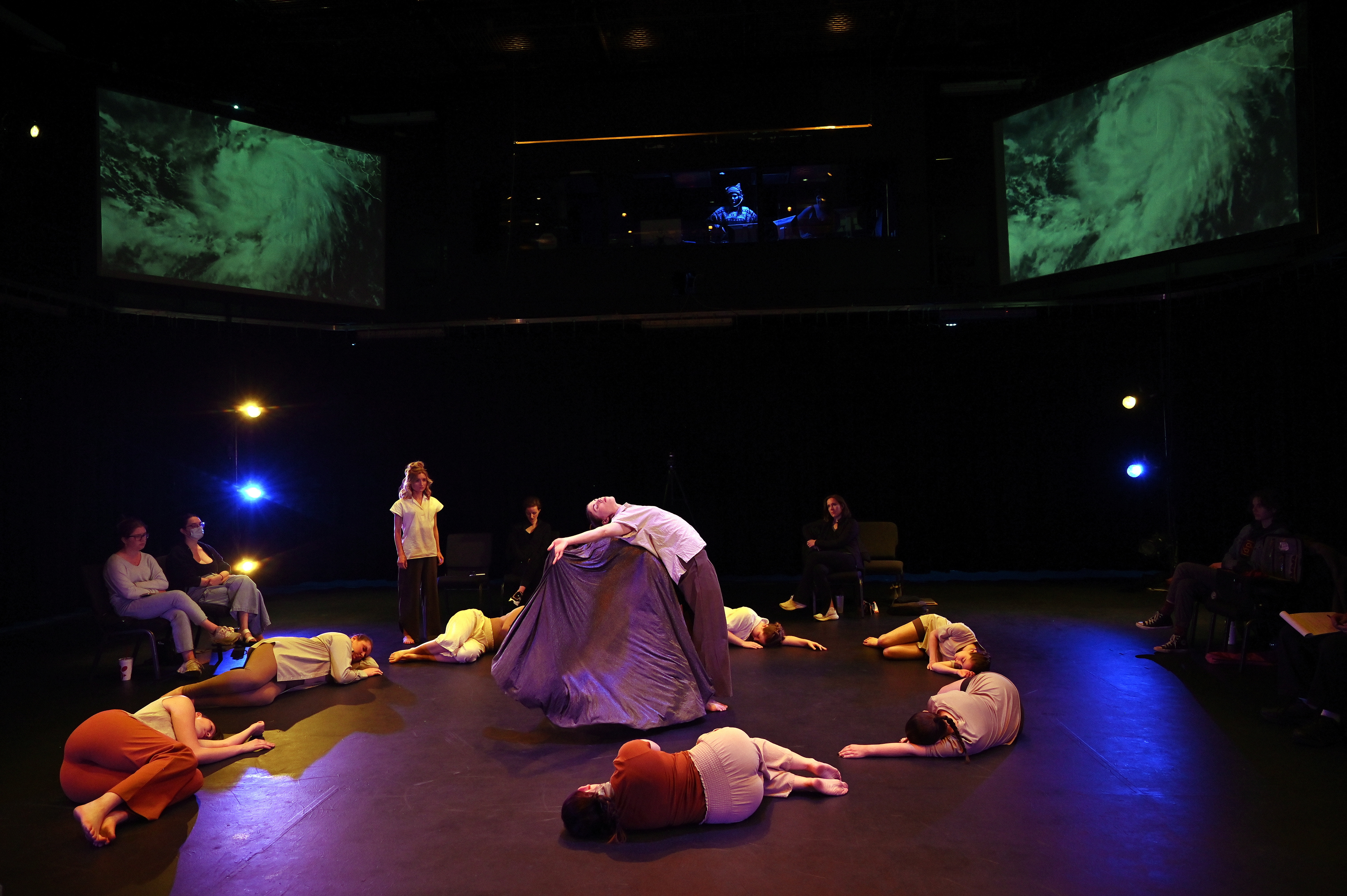 Hamlet Devised performed by theatre students on stage