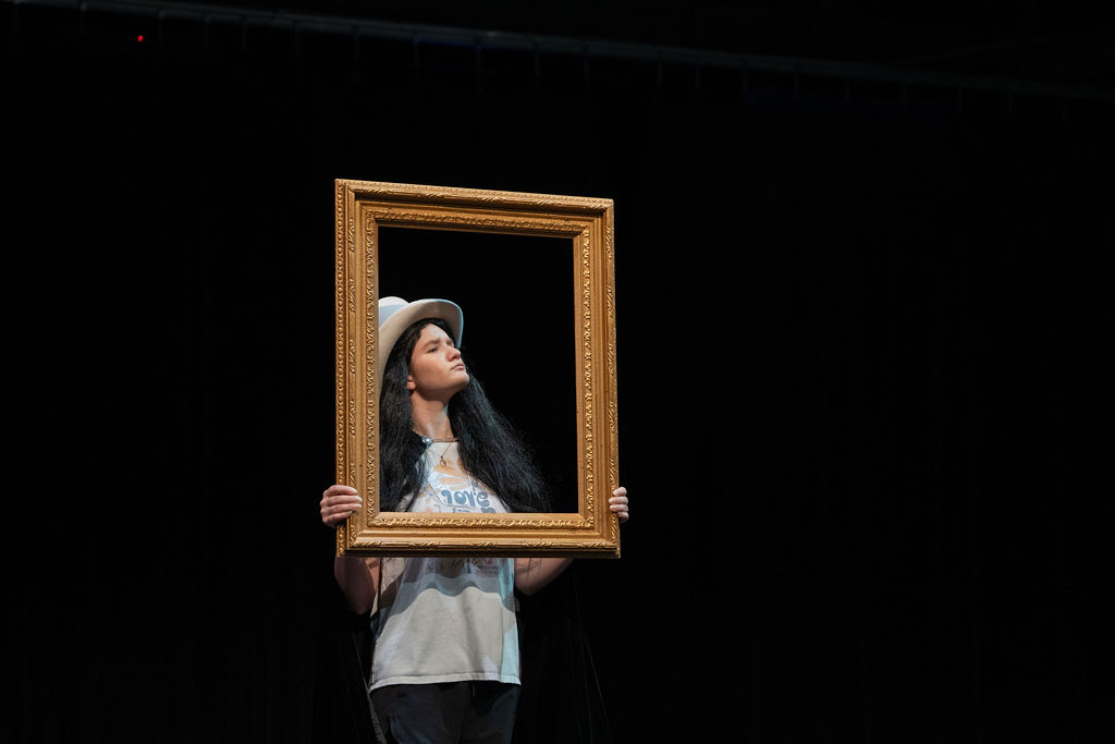 Summer camp students participate in acting class