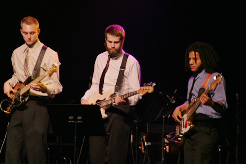 Bass Ensemble performs on stage