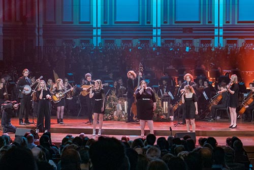 Bluegrass Ensemble performs on stage