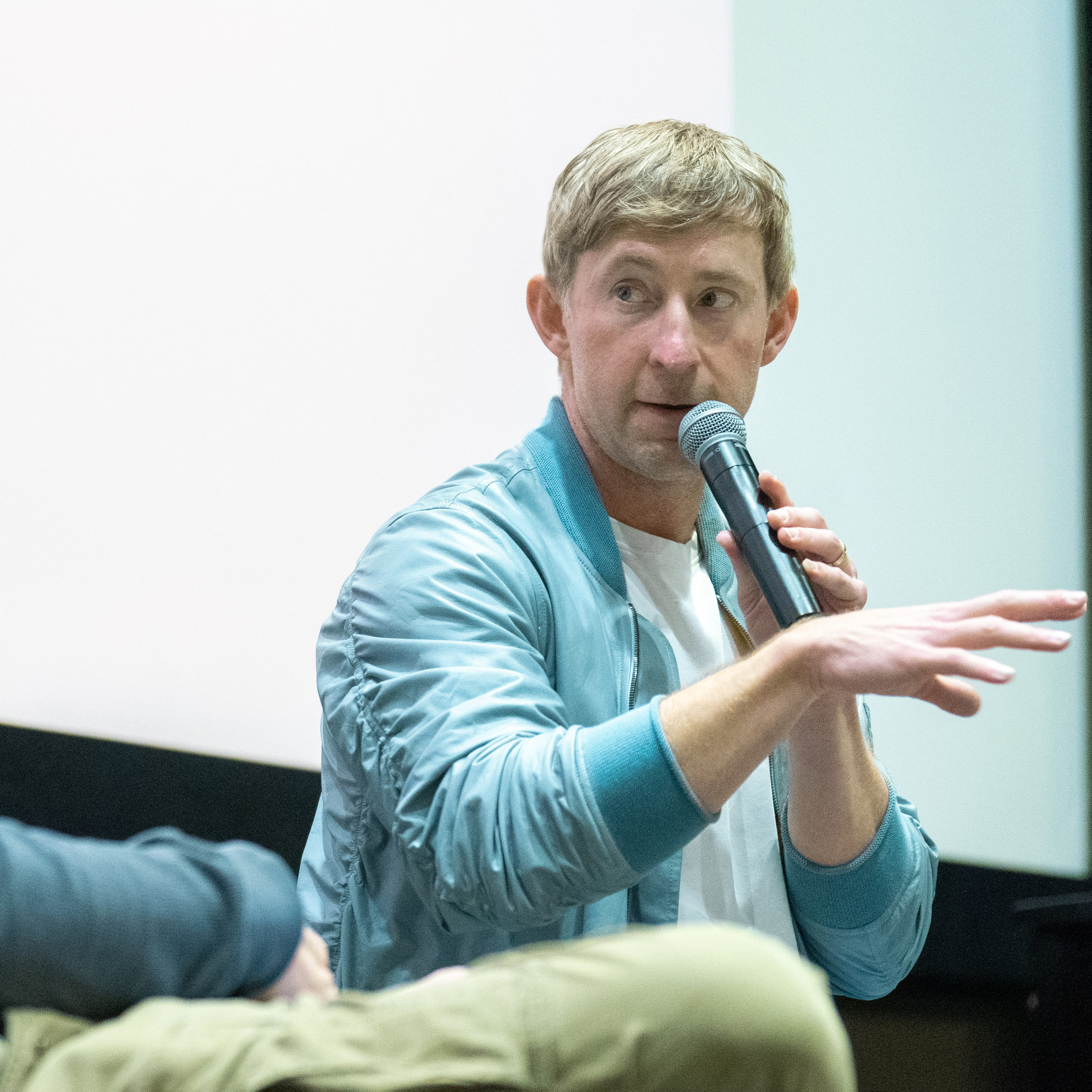 Ashley Gorley talking at an Industry Speaks Wellcore event at Belmont University