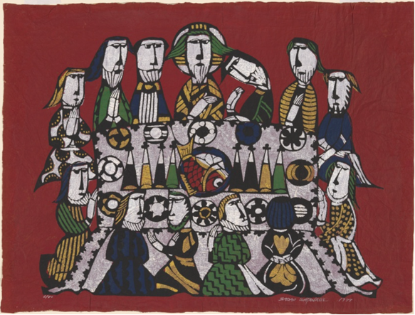 A painting of 'The Last Supper' by Sadao Watanabe