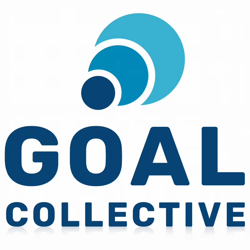 GOAL Collective logo with three overlapping blue arcs above the word “GOAL” and smaller text “COLLECTIVE” below.