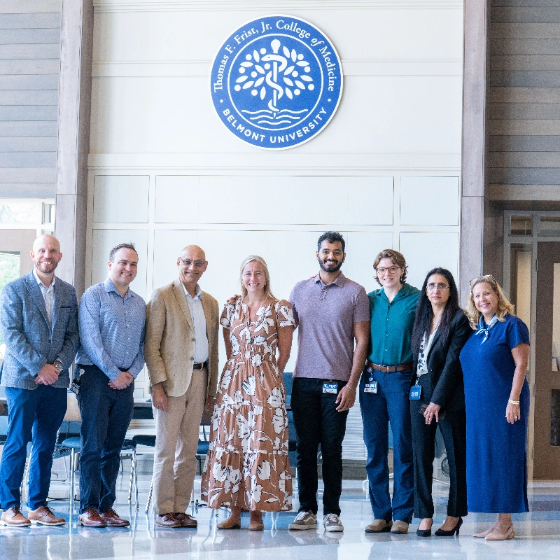 Group of faculty and staff at Belmont University's Thomas F. Frist, Jr. College of Medicine.