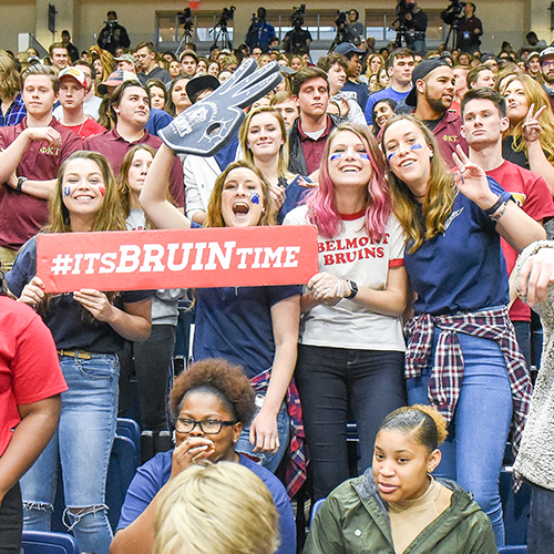 Students Cheer on Belmont Bruins at Curb Event Center