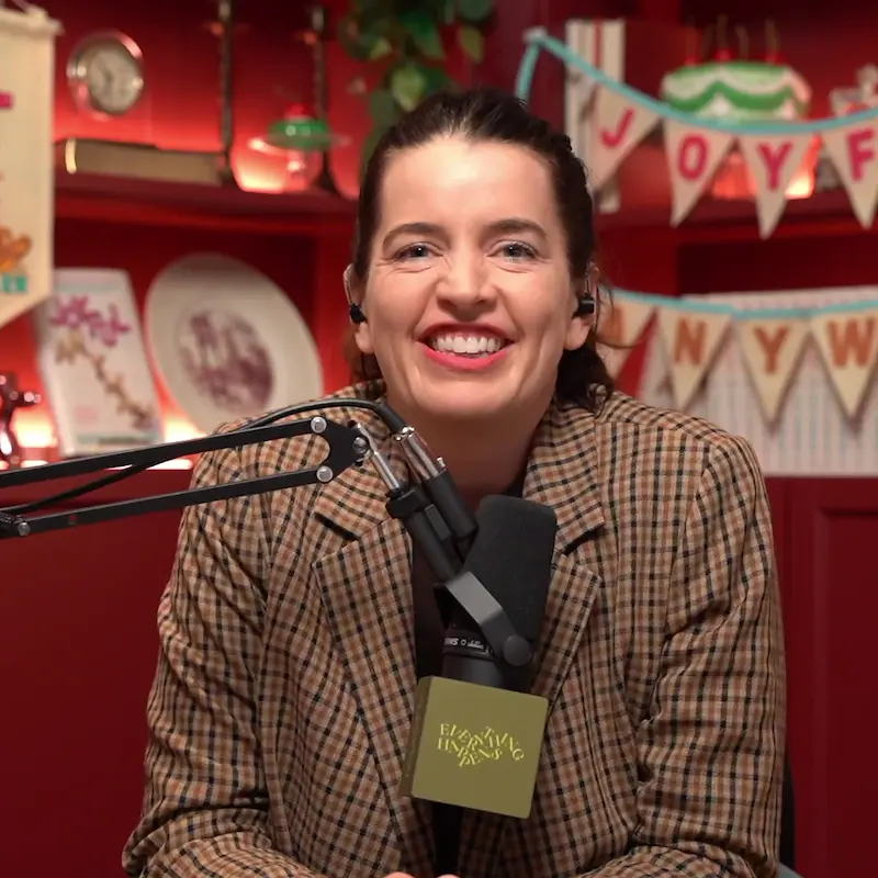 Kate Bowler Recording the episode