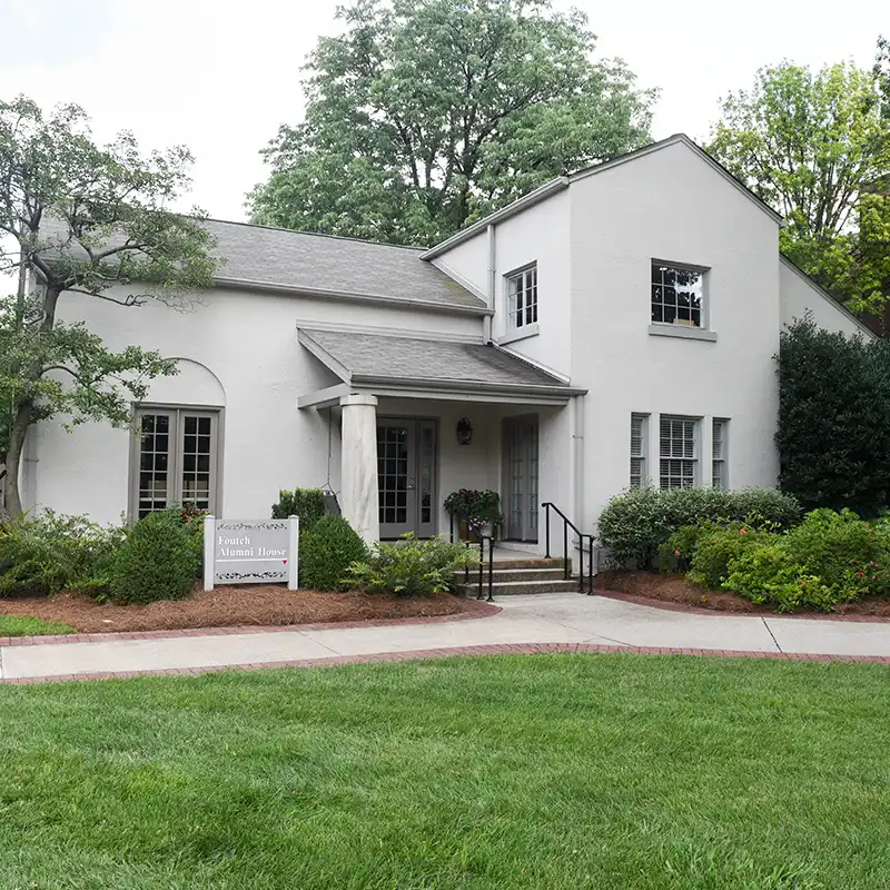 The exterior of the Foutch Alumni House