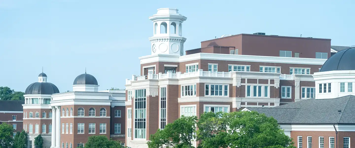 A view of the Jack C. Massey Center from a distance