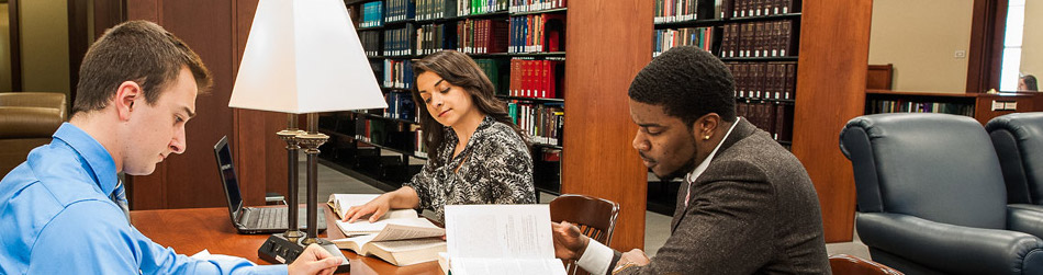 Students studying at table