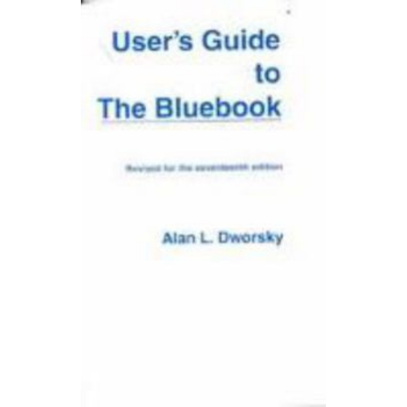 Cover Art for User's Guide to the Bluebook. Revised for the twenty-second edition