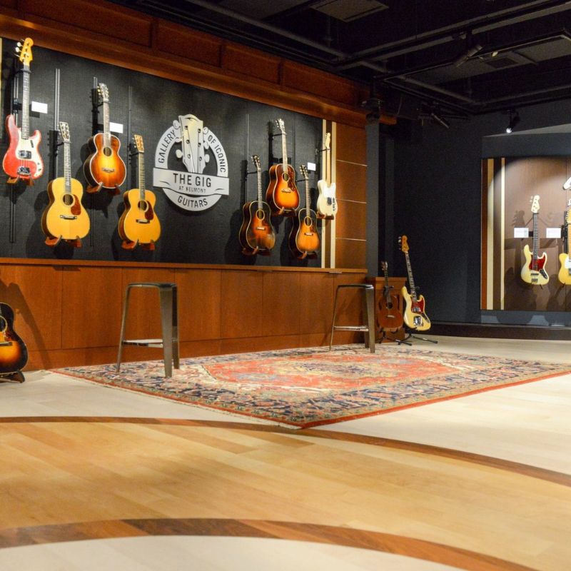 A photo of a guitar collection in the GIG