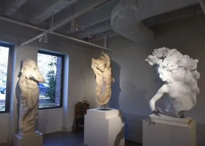 The plaster model of Adam, one of the trumeau figures.