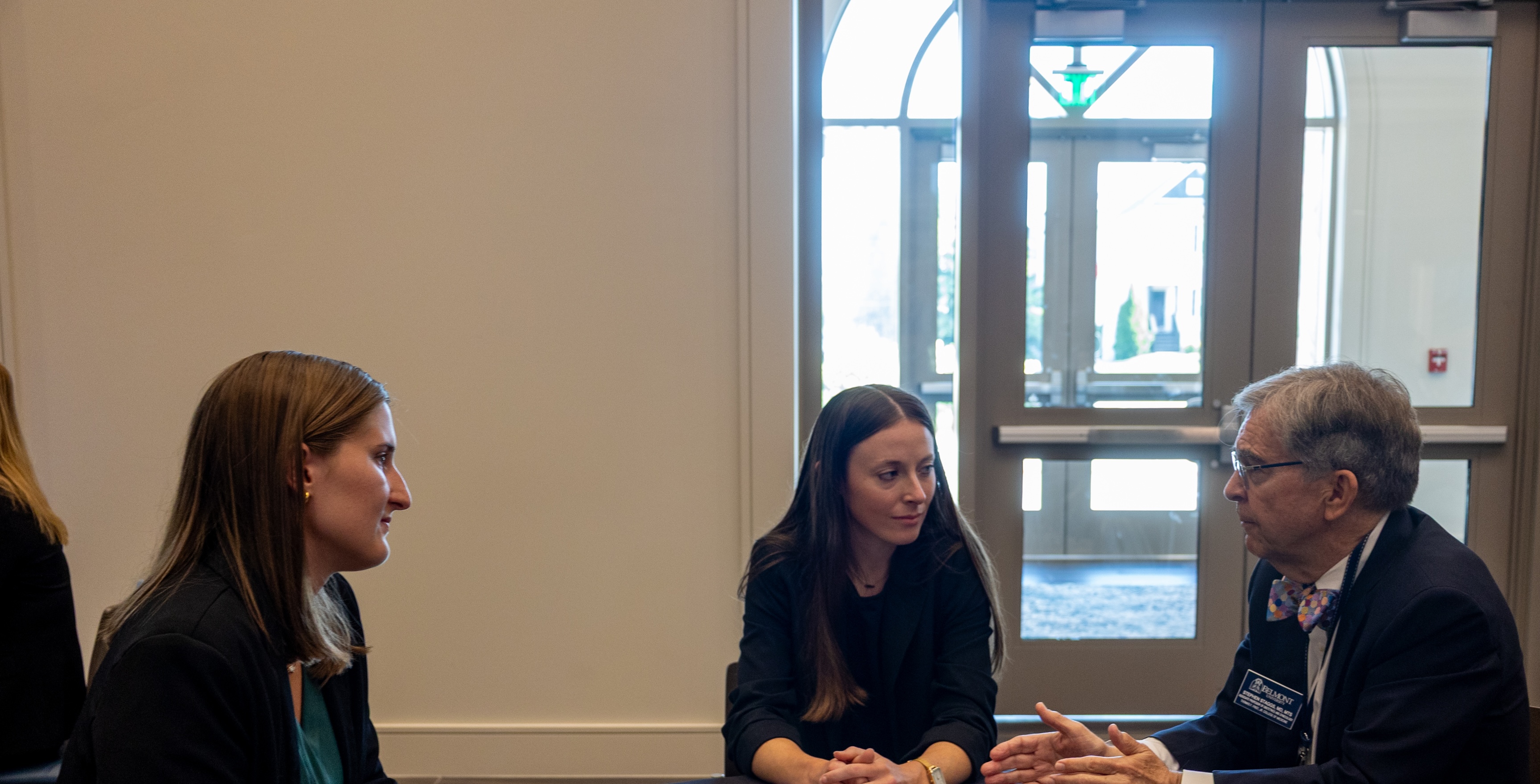 Students meeting with faculty