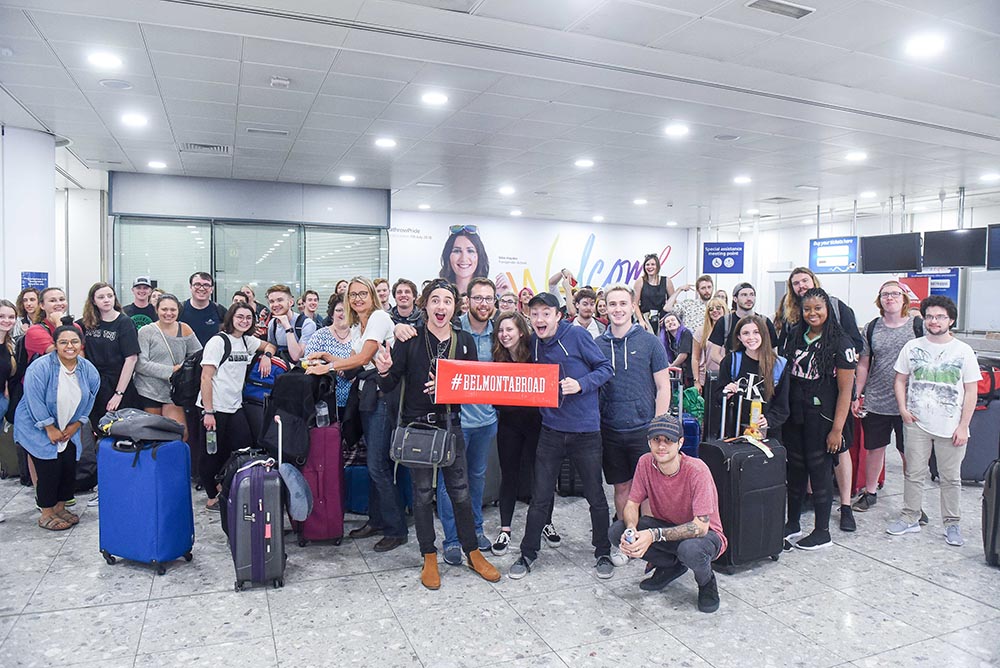 Belmont Study Abroad program lands in London, England Airport