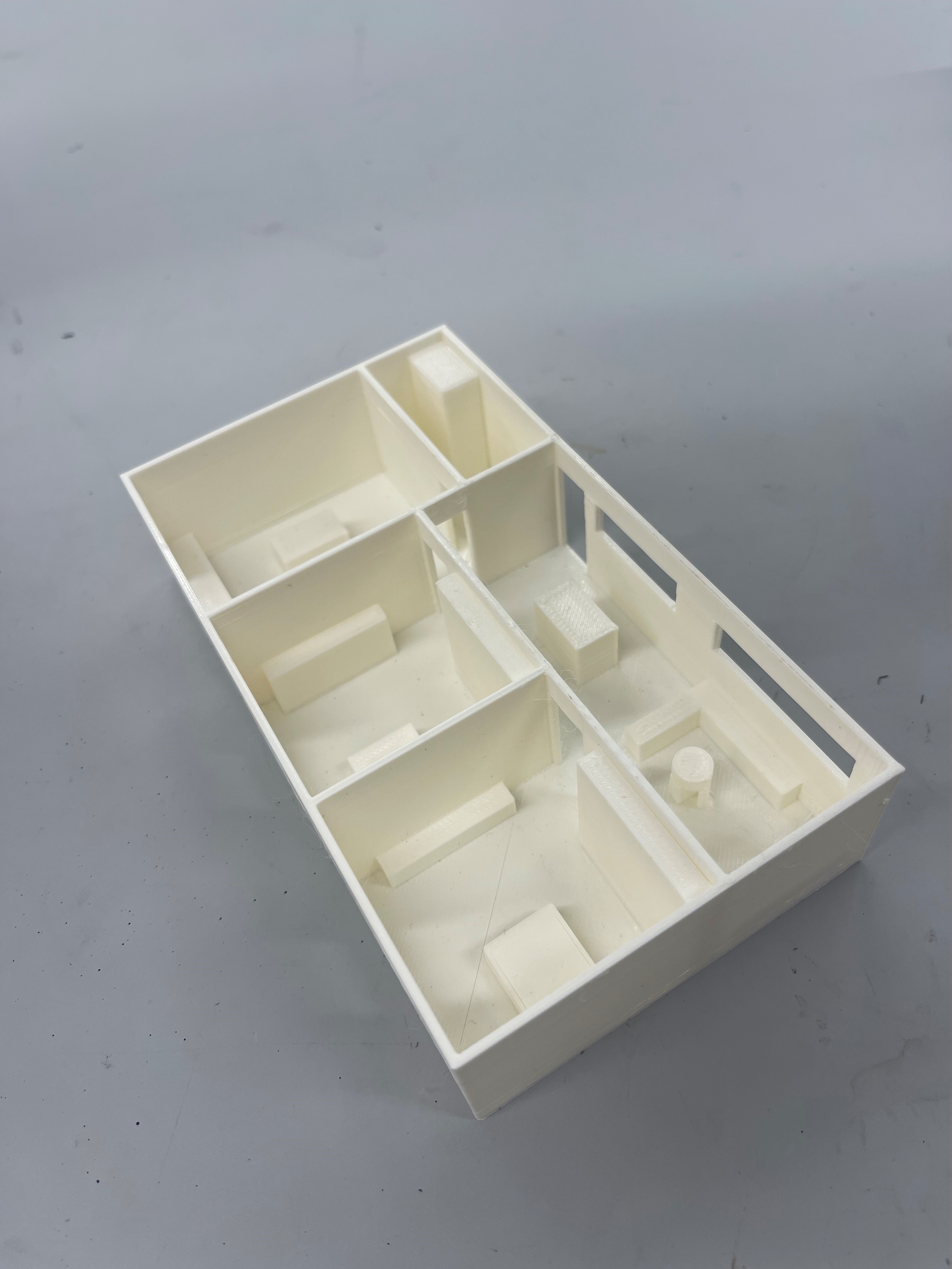 An overhead picture of a model