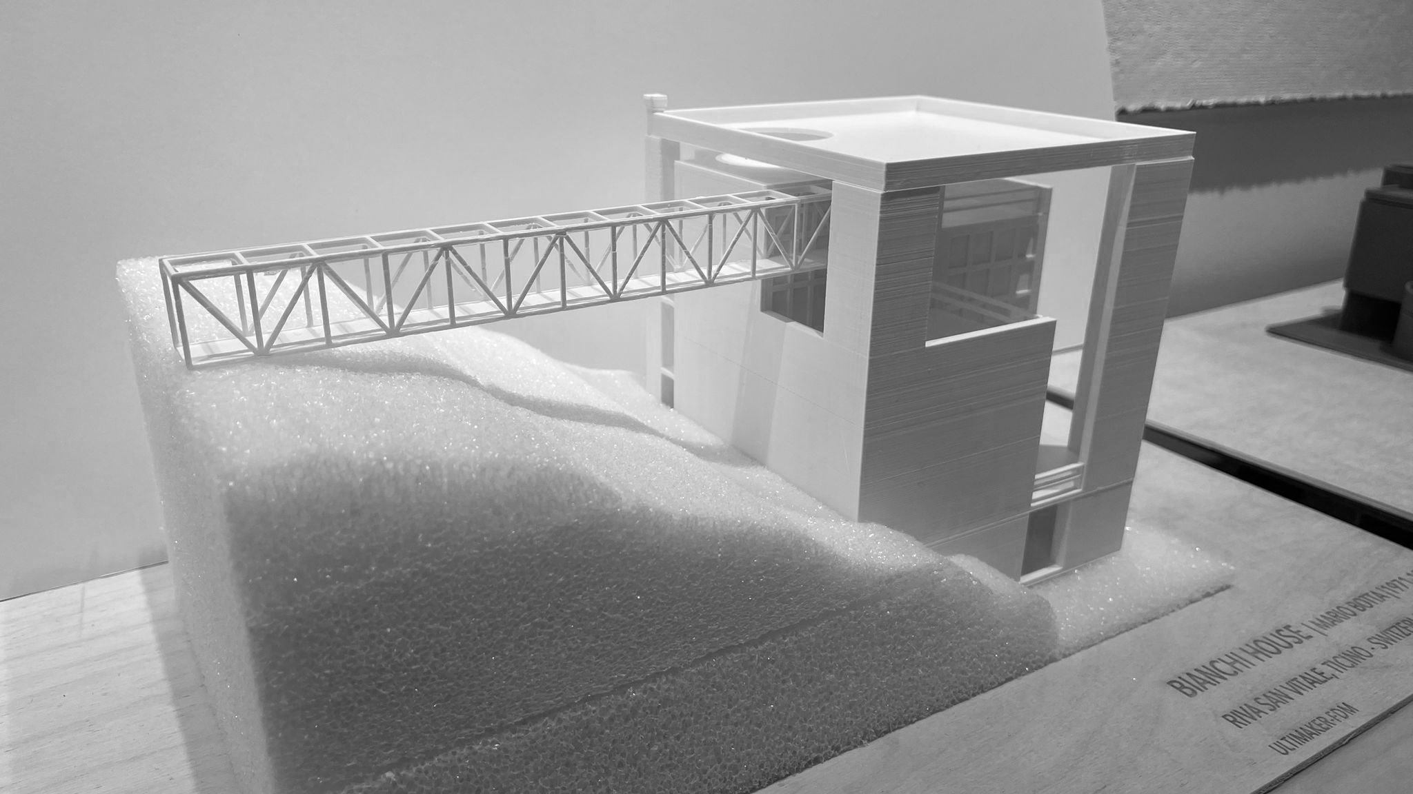 An image of the entry face of a model of a building