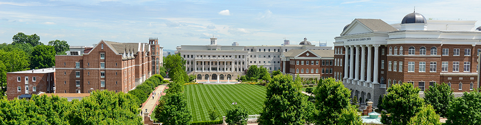 Aerial View of Belmont's Main Lawn