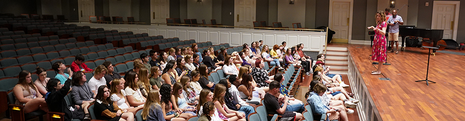 Vocal Students learning is MPAC for a vocal class