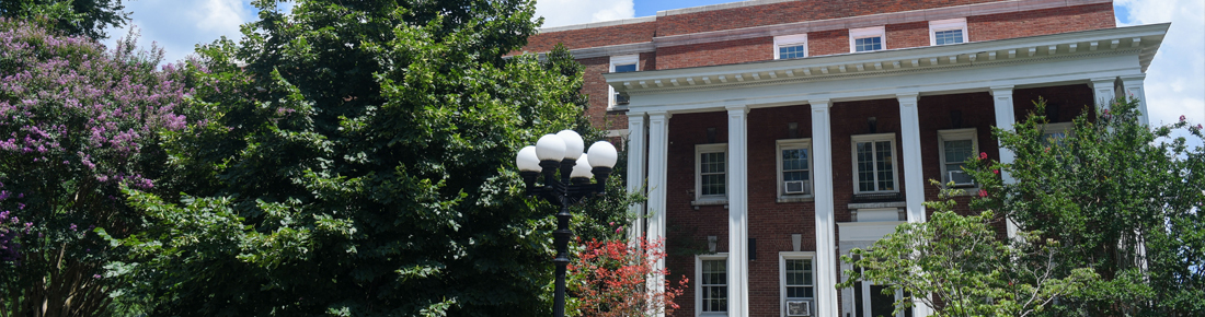 Exterior view of Pembroke Hall, main entrance