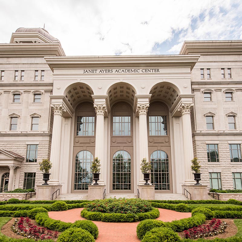 Janet Ayers Academic Building exterior shot 