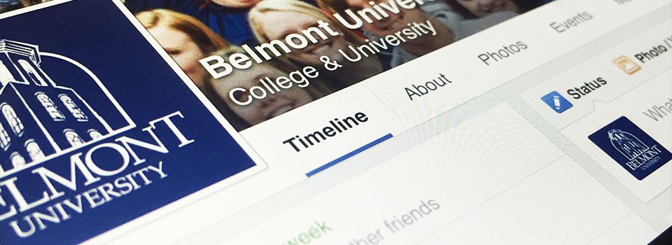 Image of Belmont's flagship Facebook page