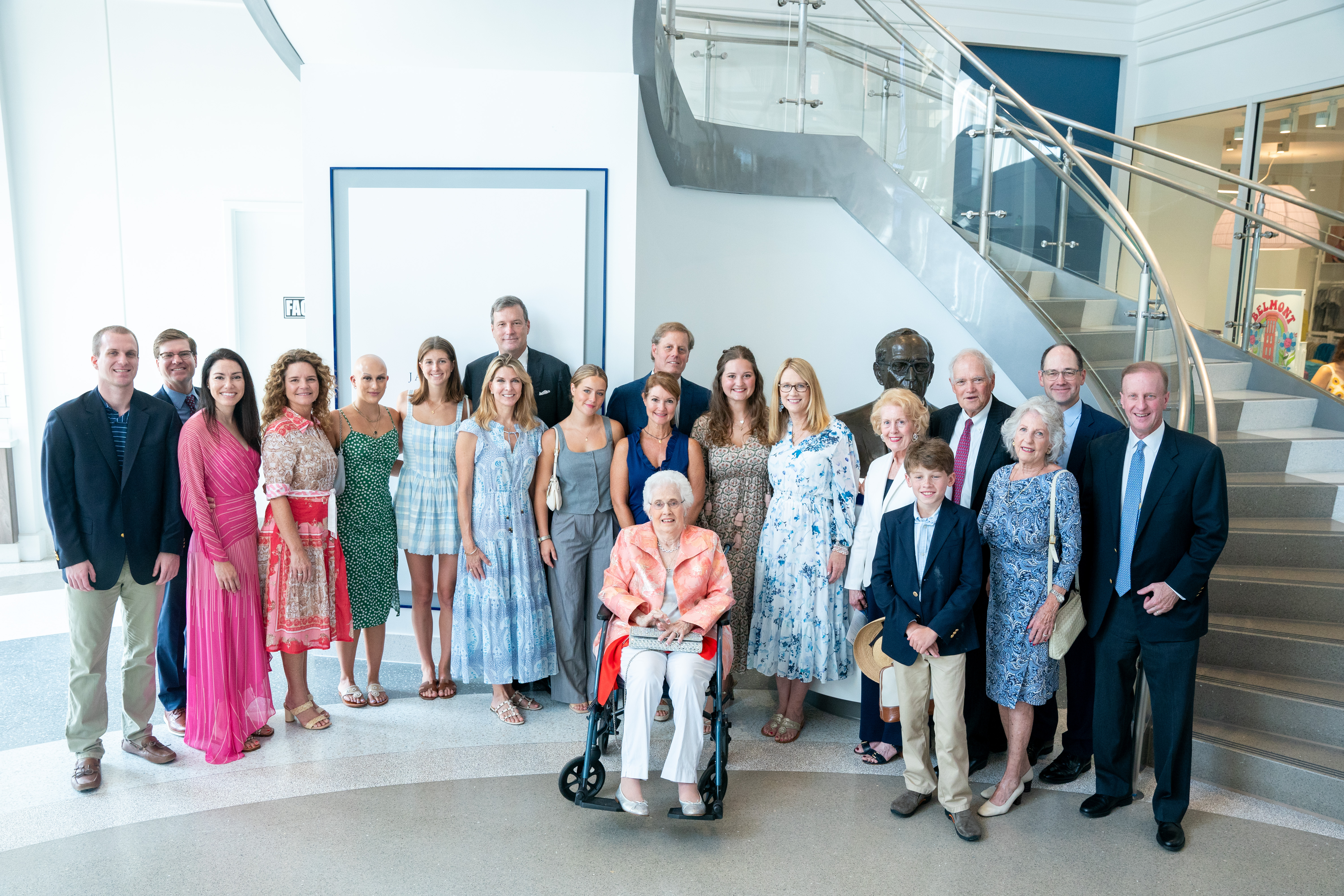 Barbara Massey Rogers and Family in the Massey Center