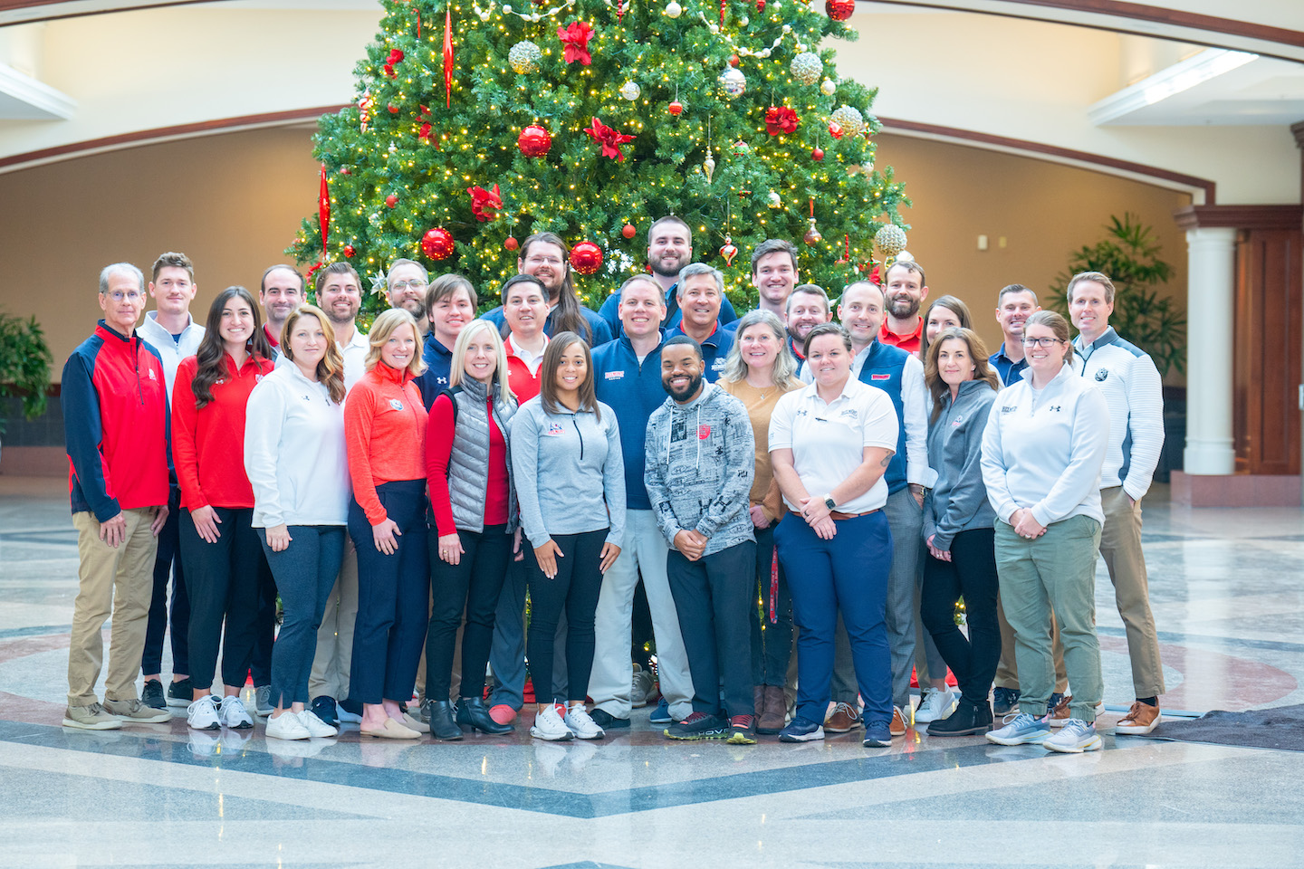 Athletic staff Christmas photo 2023