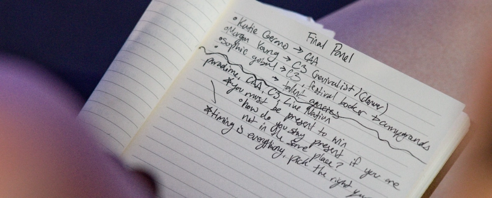 student written notes on paper