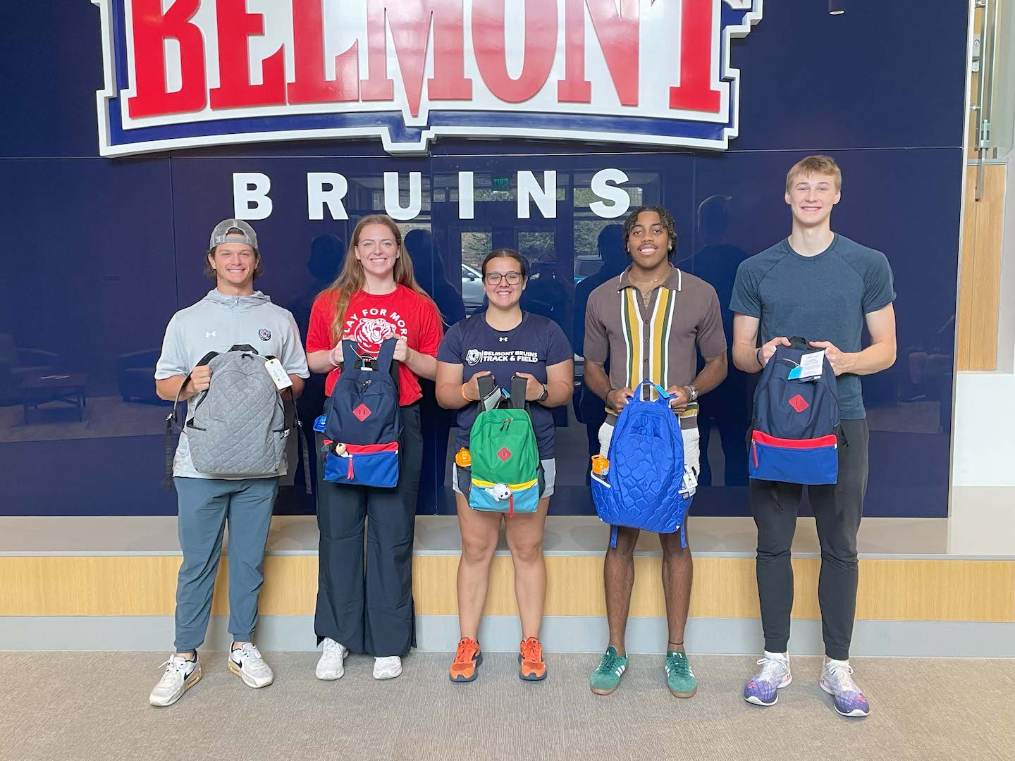 From left to right: Blake Barton, Laura Shoopman, Maggie Swarr, Isaiah Walker, Drew Scharnowski