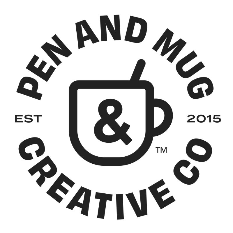 Pen and Mug Square Logo