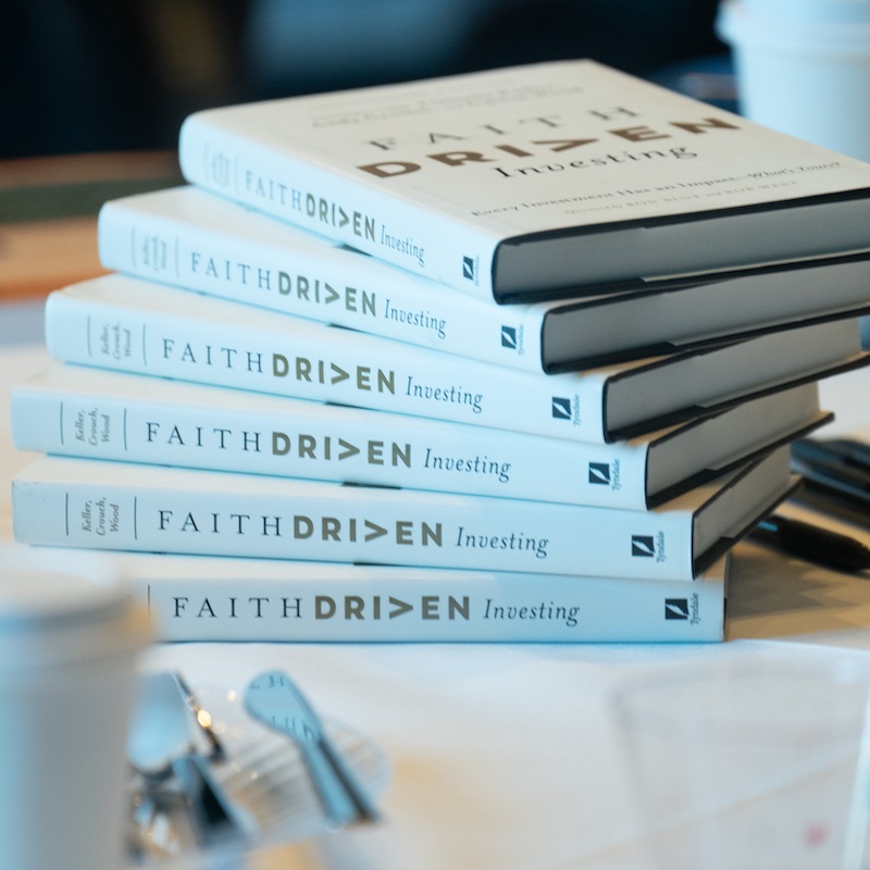 stack of faith driven investor books