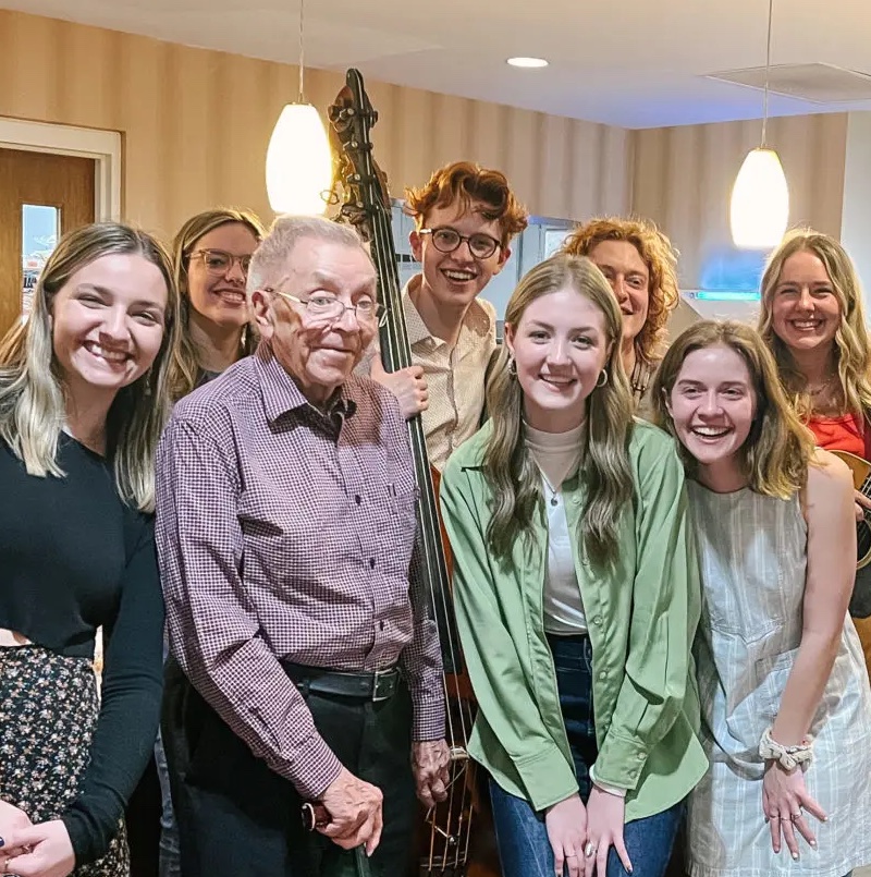 Belmont students with Joe at Morningside