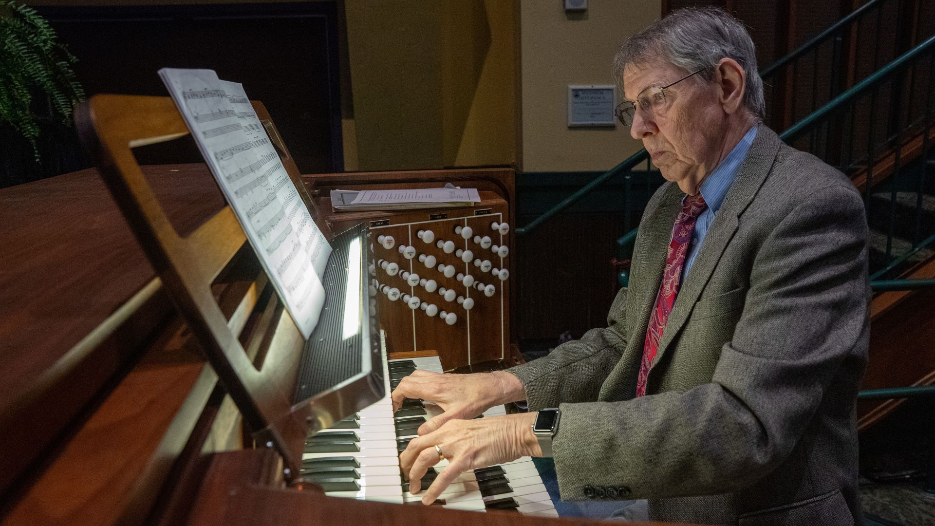 Man playing piano