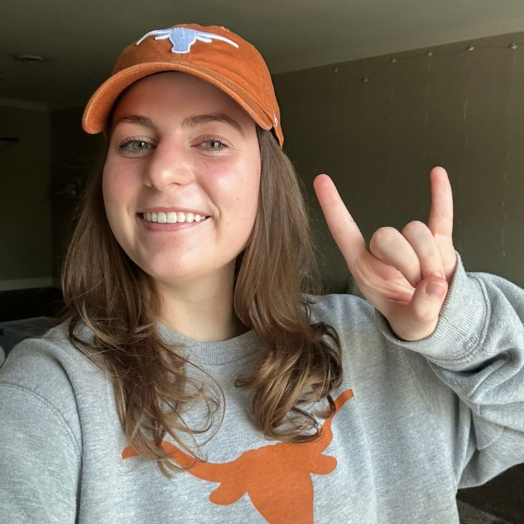 Hurst in University of Texas gear