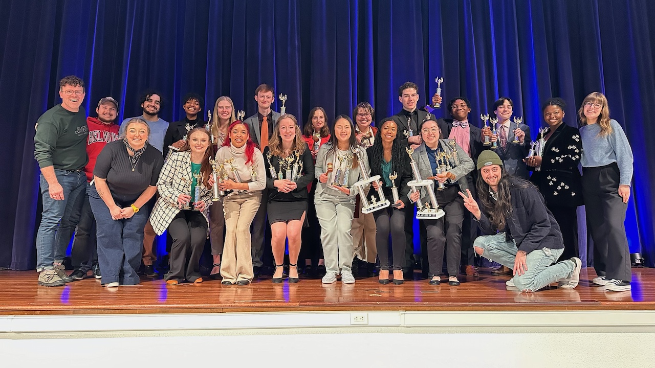 Belmont Speech and Debate team celebrates a win