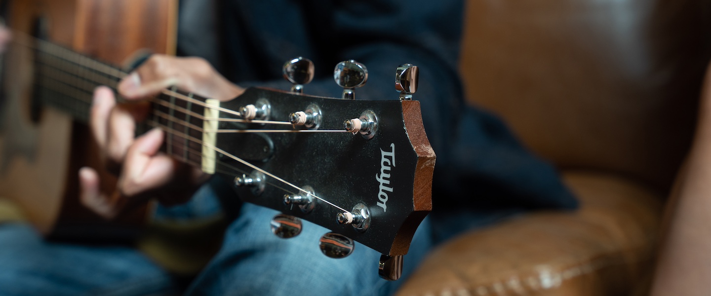 close up of guitar