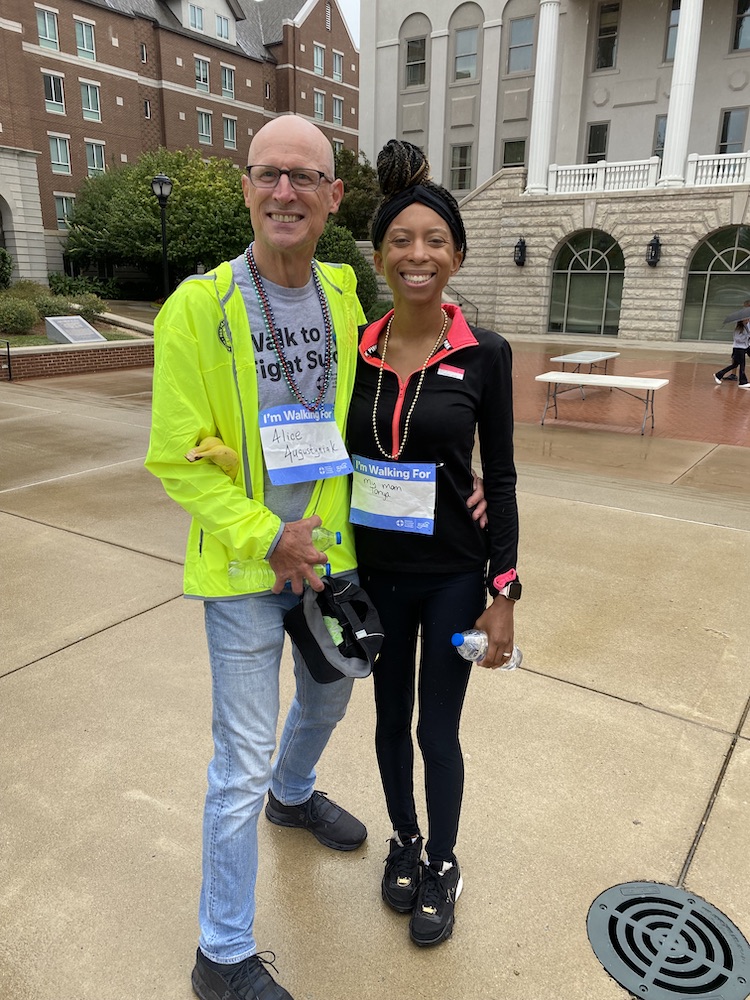 Paul and Shardé at Belmont's Out of the Darkness Walk