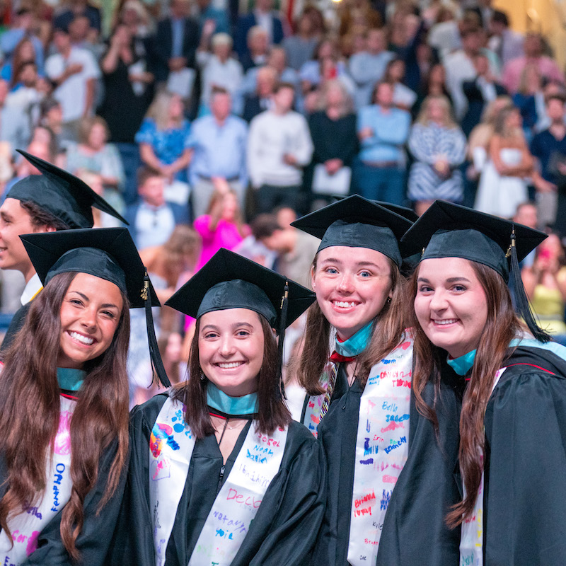 Students at graduation