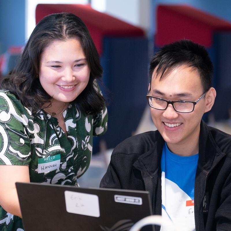 Students preparing data at the Fisk-Belmont Social Justice Hackathon