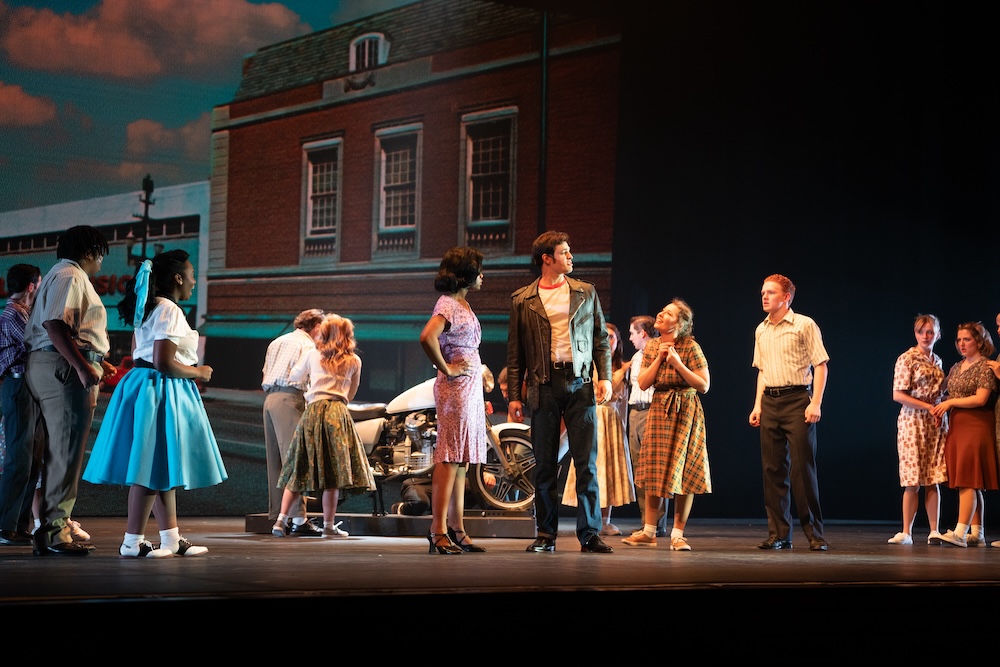 Student actors in All Shook Up 