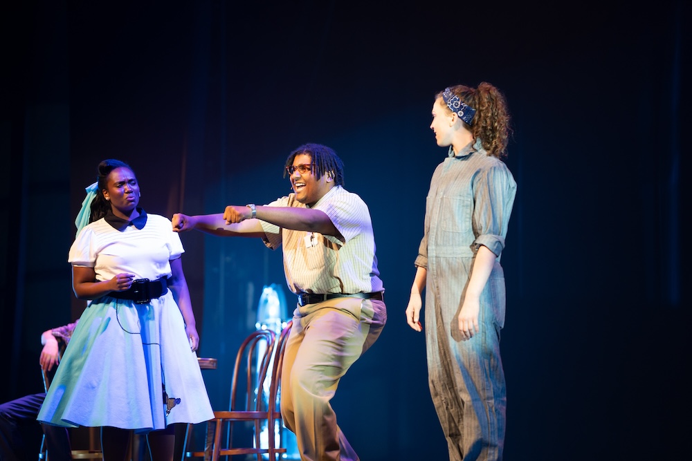 Student actors in All Shook Up 